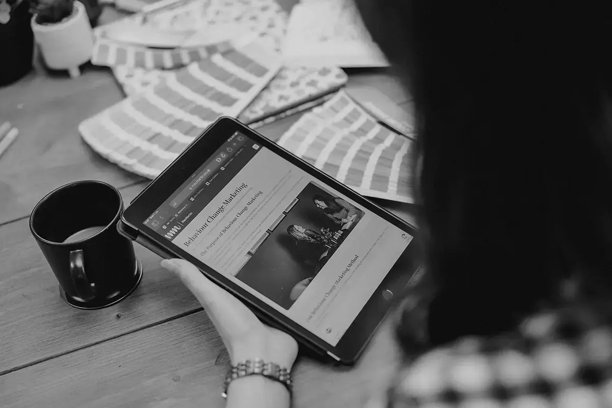 Marketing Website on IPad