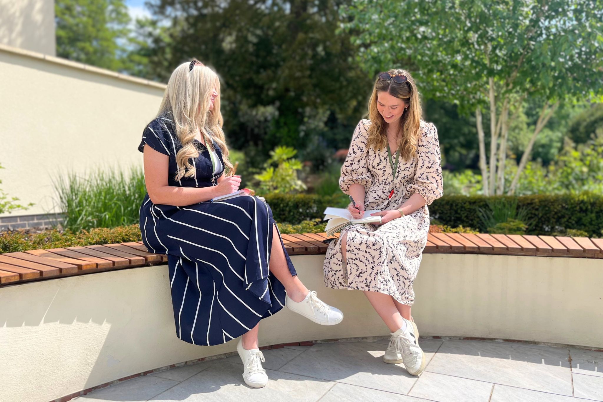 MacMartin's Graphic Designer (Left) and Copywriter (Right) discussing branding project