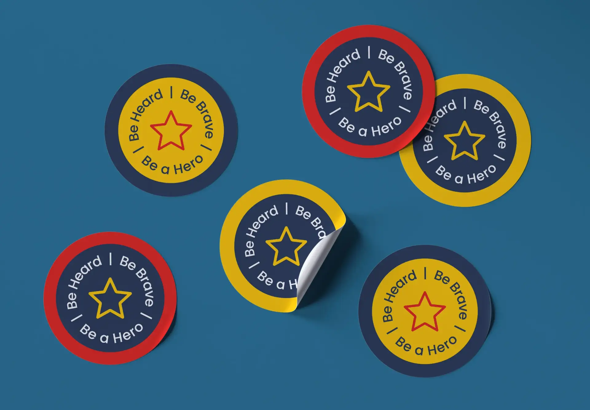 educational campaign stickers